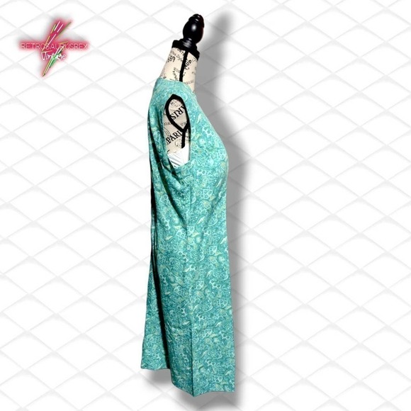 Vintage 1960's Retro Paisley Mod Pencil Skirt Dress - Picture 8 of 9